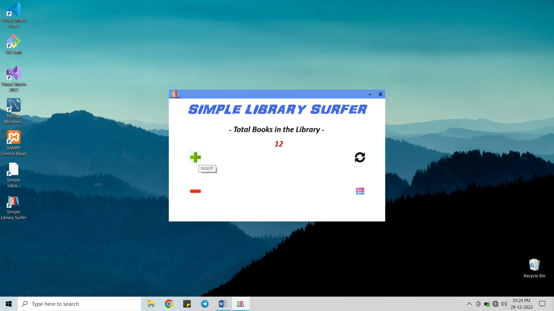 Simple Library Surfer desktop application's main form image